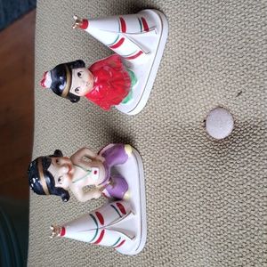 S&P Rare Native American boy and girl   Victorian Ceramics. Vintage